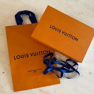 Louis Vuitton gift box, and ribbon